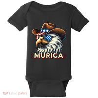 4th Of July Bald Eagle Mullet Murica Usa Usa Merica Baby Bodysuit thumb 0