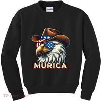 4th Of July Bald Eagle Mullet Murica Usa Usa Merica Kids Sweatshirt thumb 0