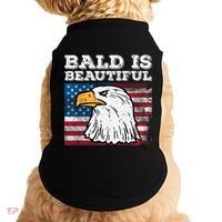 4th Of July Bald Is Beautiful Eagle Patriotic Doggie Tank thumb 0