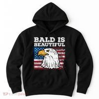 4th Of July Bald Is Beautiful Eagle Patriotic Hoodie thumb 0