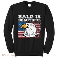 4th Of July Bald Is Beautiful Eagle Patriotic Sweatshirt thumb 0
