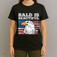 4th Of July Bald Is Beautiful Eagle Patriotic T-Shirt thumb 4