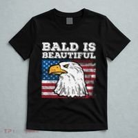4th Of July Bald Is Beautiful Eagle Patriotic T-Shirt thumb 5