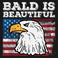 4th Of July Bald Is Beautiful Eagle Patriotic Women's Hoodie thumb 2