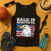 4th Of July Bald Is Beautiful Eagle Patriotic Tank Top thumb 4