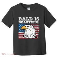 4th Of July Bald Is Beautiful Eagle Patriotic Toddler T-Shirt thumb 0