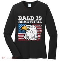 4th Of July Bald Is Beautiful Eagle Patriotic Women's Long Sleeve Shirt thumb 0