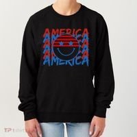 4th Of July Festive Holiday Smiley Face Women's Sweatshirt thumb 0