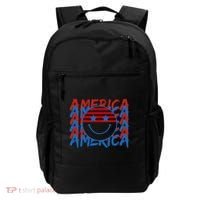4th Of July Festive Holiday Smiley Face Backpack thumb 0