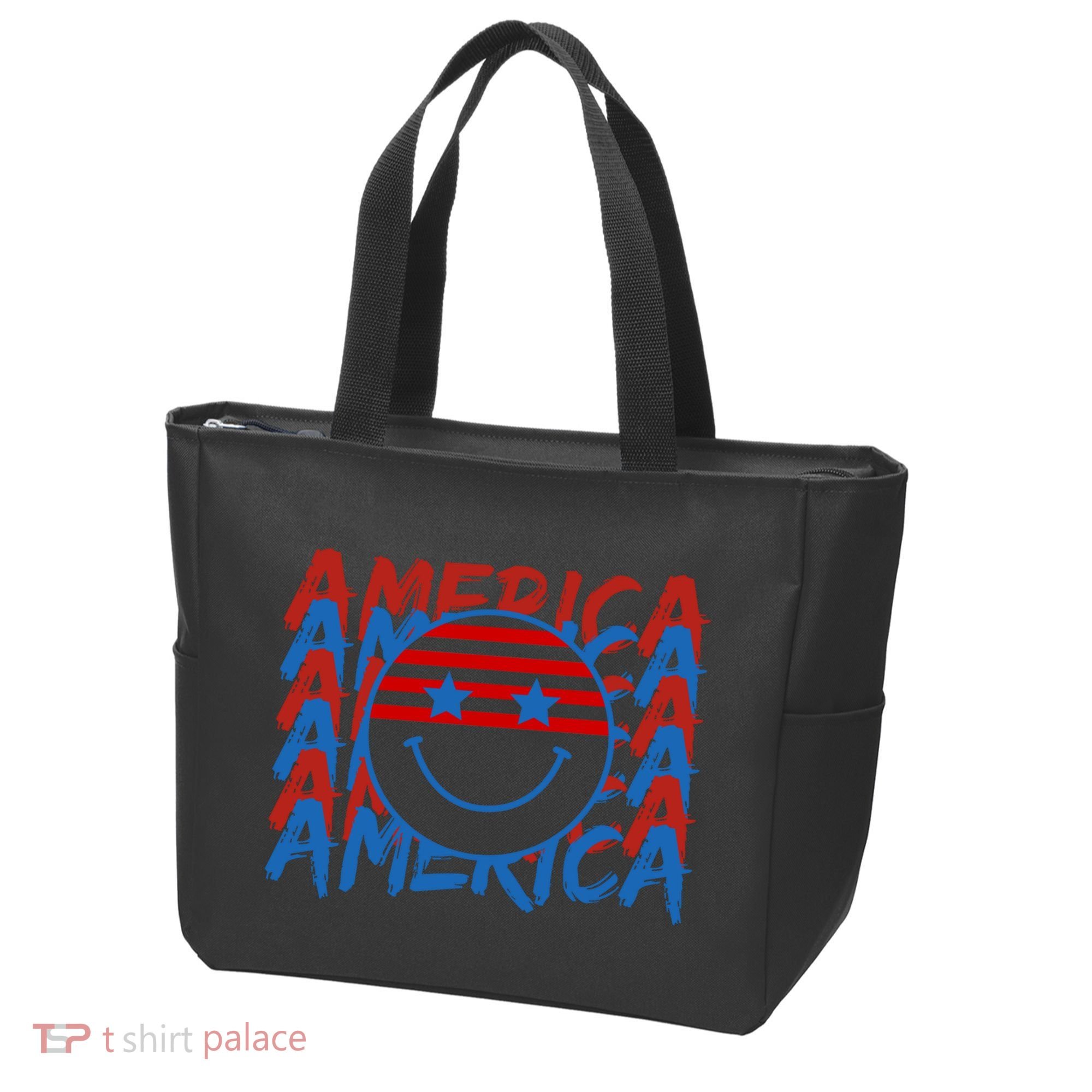 4th Of July Festive Holiday Smiley Face Tote Bag