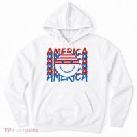 4th Of July Festive Holiday Smiley Face Hoodie thumb 0
