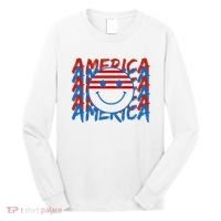 4th Of July Festive Holiday Smiley Face Long Sleeve Shirt thumb 0