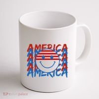 4th Of July Festive Holiday Smiley Face Coffee Mug thumb 1