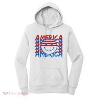 4th Of July Festive Holiday Smiley Face Women's Hoodie thumb 0