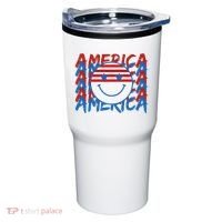 4th Of July Festive Holiday Smiley Face Tumbler thumb 0