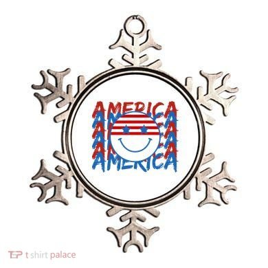 4th Of July Festive Holiday Smiley Face Ornament