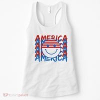4th Of July Festive Holiday Smiley Face Women's Tank Top thumb 0