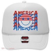 4th Of July Festive Holiday Smiley Face Hat thumb 0