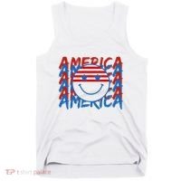 4th Of July Festive Holiday Smiley Face Tank Top thumb 0