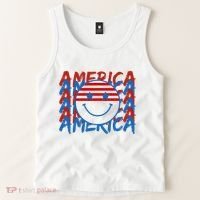 4th Of July Festive Holiday Smiley Face Tank Top thumb 2