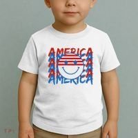 4th Of July Festive Holiday Smiley Face Toddler T-Shirt thumb 2