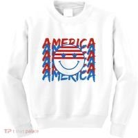 4th Of July Festive Holiday Smiley Face Kids Sweatshirt thumb 0