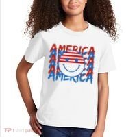 4th Of July Festive Holiday Smiley Face Kids T-Shirt thumb 2