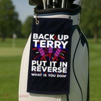 Back it Up Terry Put It In Reverse July 4th Fireworks Terry Golf Towel thumb 2