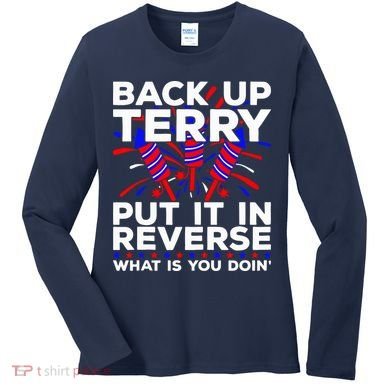 Back it Up Terry Put It In Reverse July 4th Fireworks Terry Women's Long Sleeve Shirt