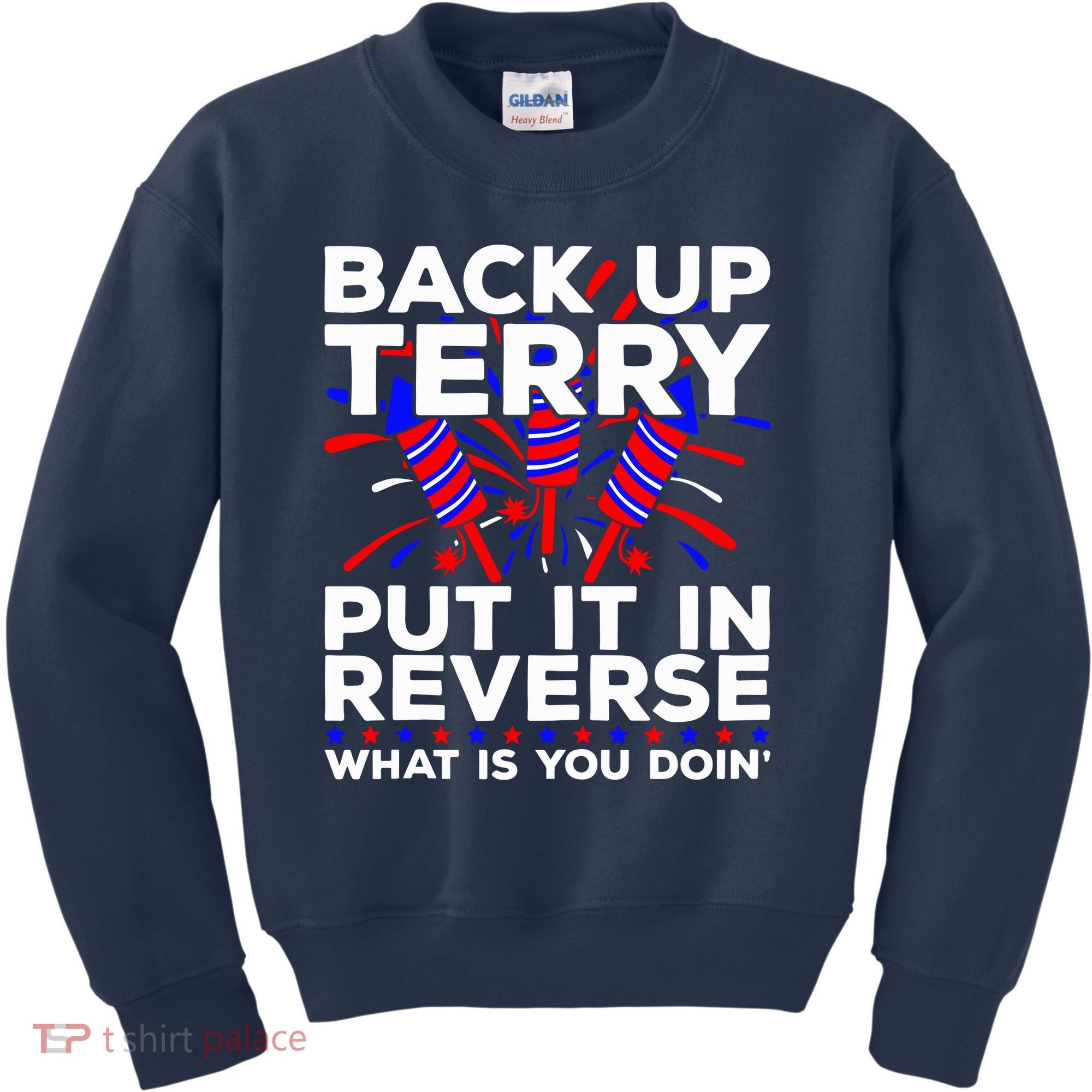 Back it Up Terry Put It In Reverse July 4th Fireworks Terry Kids Sweatshirt