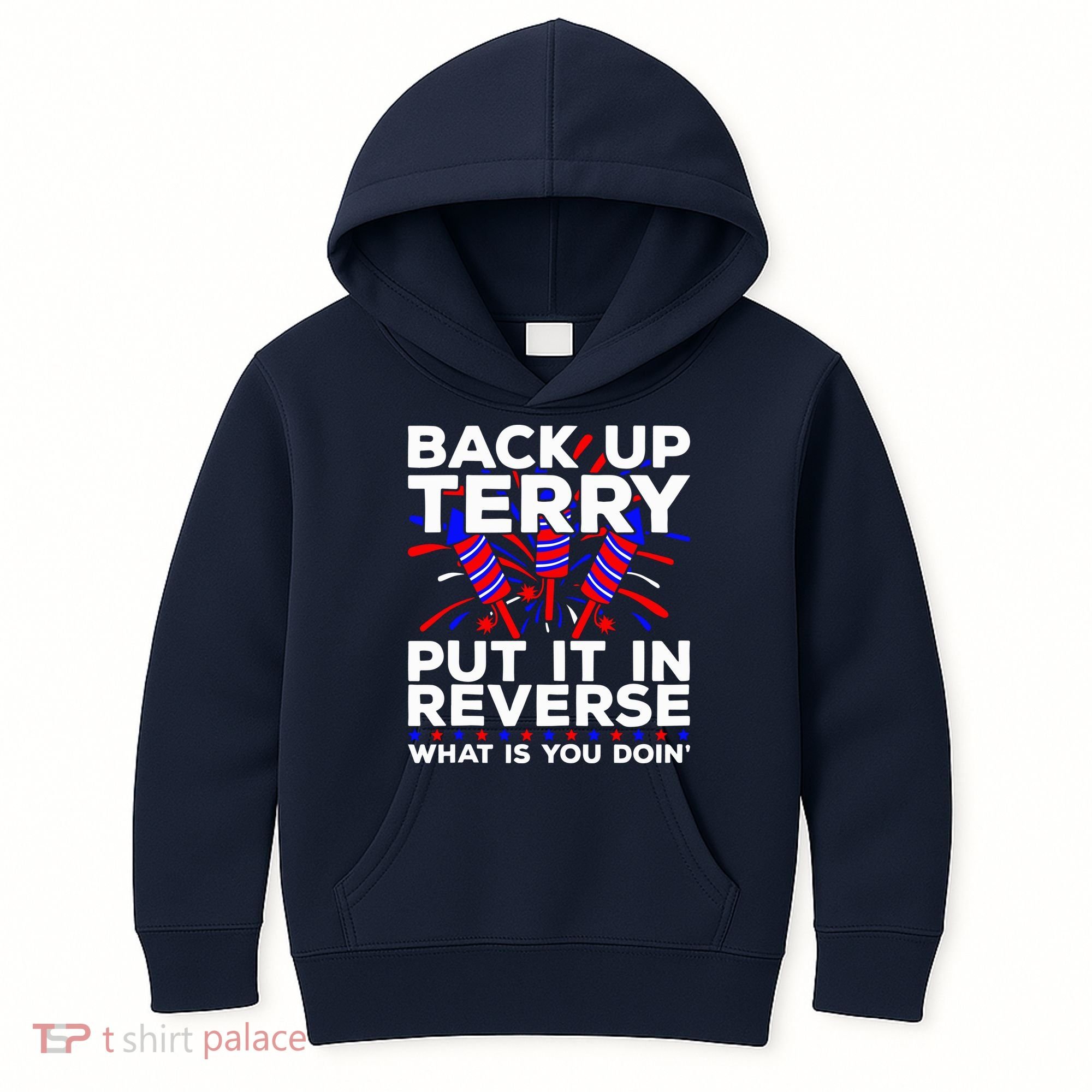 Back it Up Terry Put It In Reverse July 4th Fireworks Terry Kids Hoodie