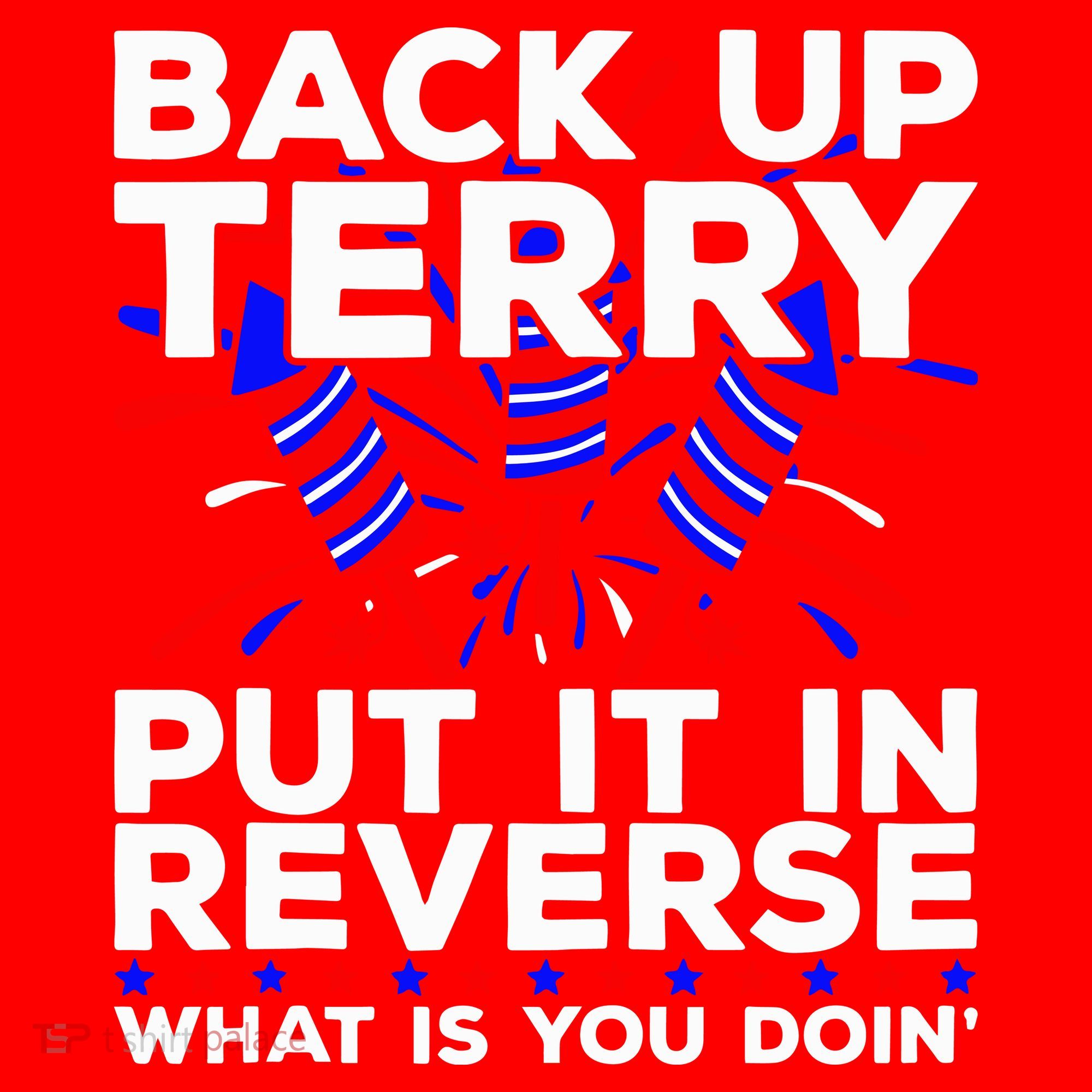 Back it Up Terry Put It In Reverse July 4th Fireworks Terry Santa Hat