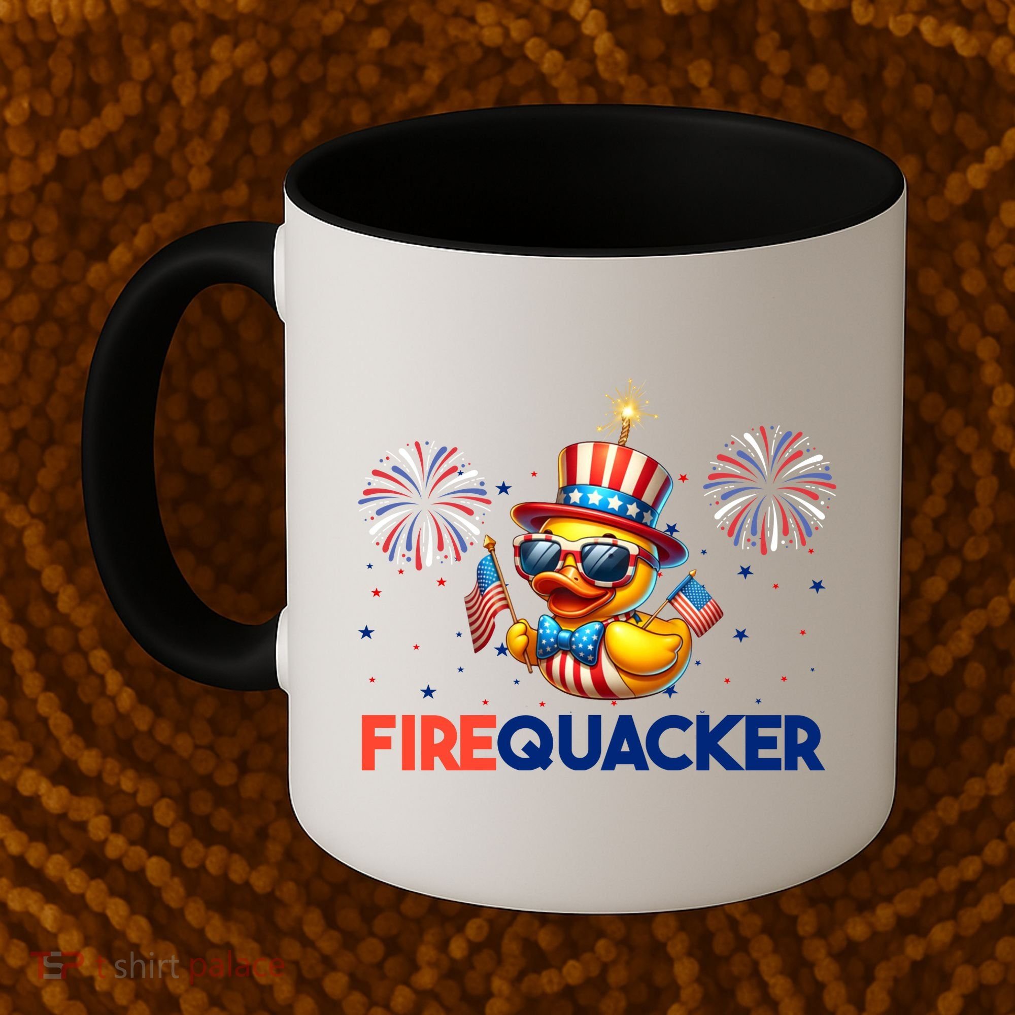 4th Of July Cute Duck Firequacker Patriotic Funny Coffee Mug