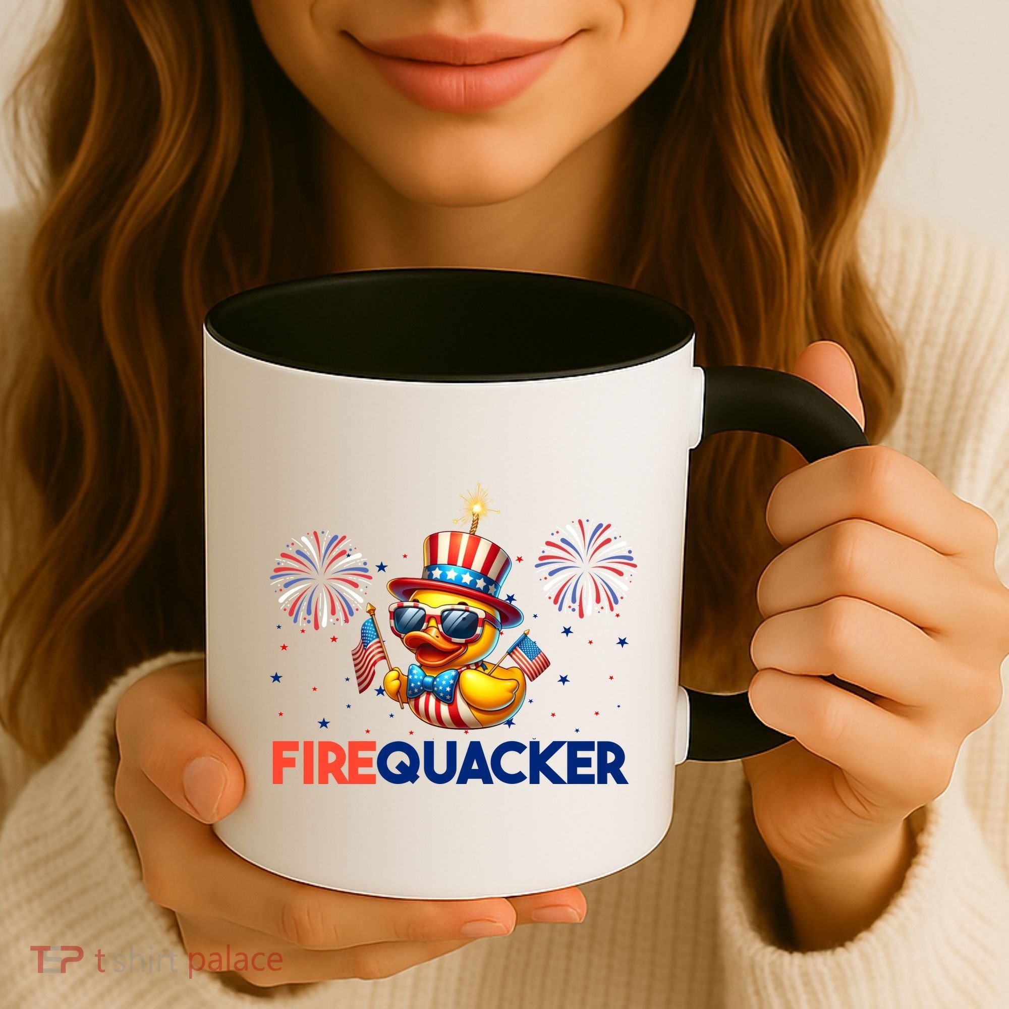 4th Of July Cute Duck Firequacker Patriotic Funny Coffee Mug