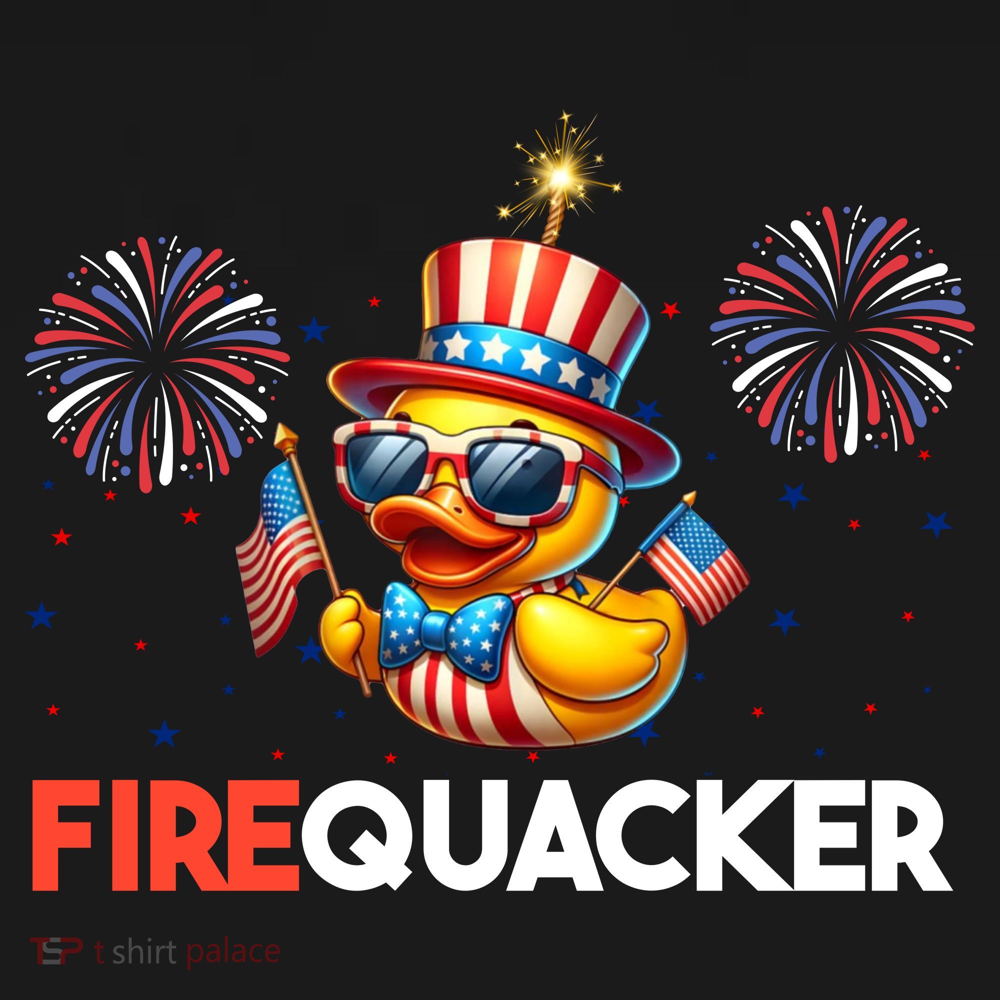4th Of July Cute Duck Firequacker Patriotic Funny Women's Hoodie