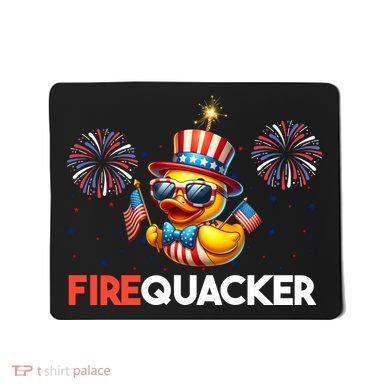 4th Of July Cute Duck Firequacker Patriotic Funny Mousepad