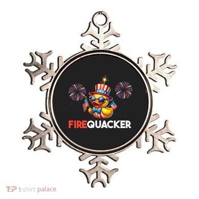 4th Of July Cute Duck Firequacker Patriotic Funny Ornament