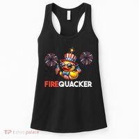 4th Of July Cute Duck Firequacker Patriotic Funny Women's Tank Top thumb 0