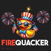 4th Of July Cute Duck Firequacker Patriotic Funny Golf Towel thumb 3