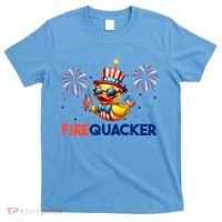 4th Of July Cute Duck Firequacker Patriotic Funny T-Shirt thumb 0