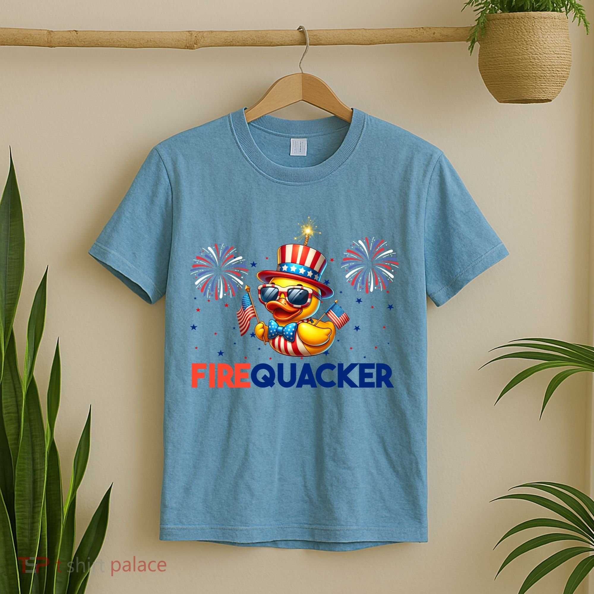 4th Of July Cute Duck Firequacker Patriotic Funny T-Shirt