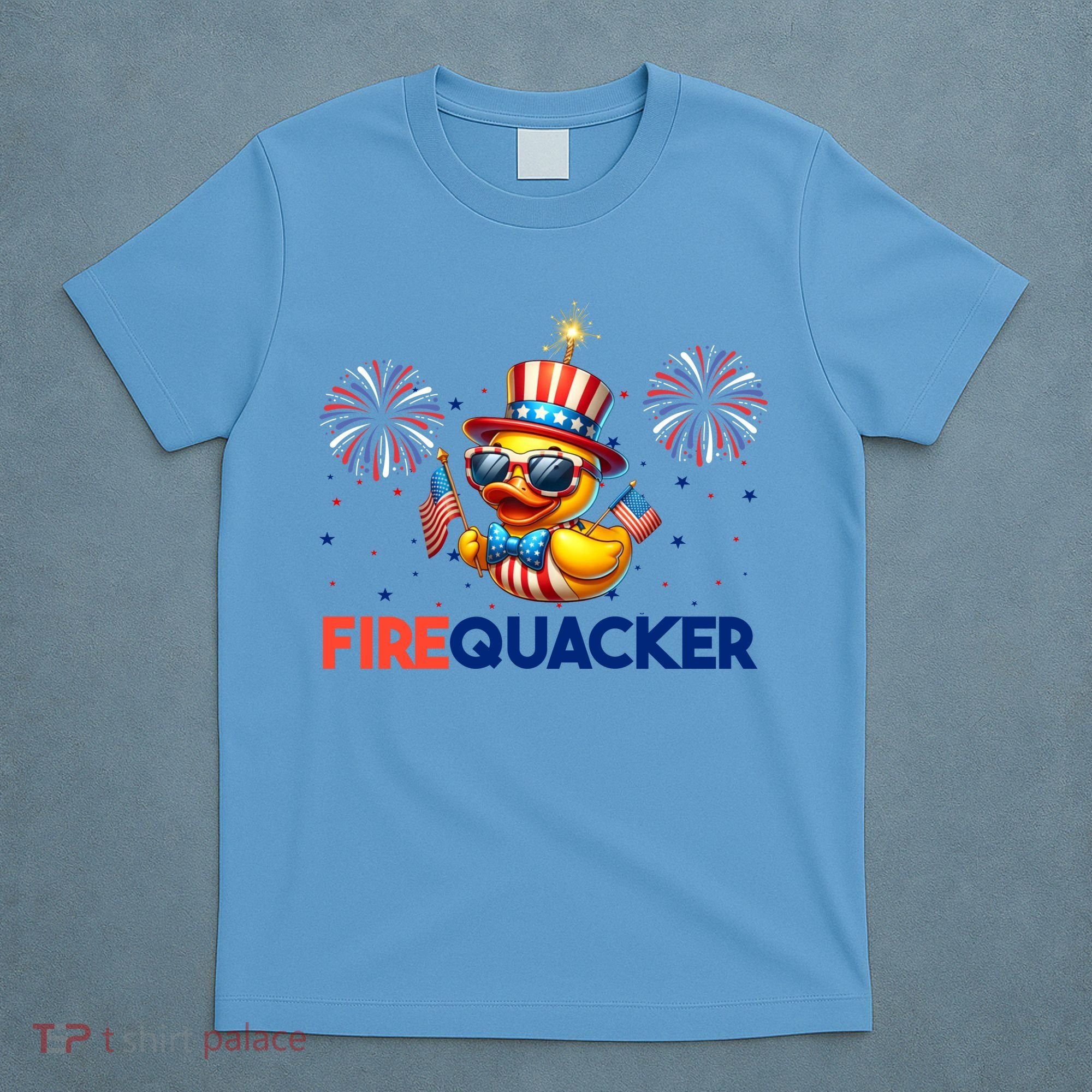 4th Of July Cute Duck Firequacker Patriotic Funny T-Shirt