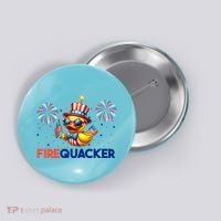 4th Of July Cute Duck Firequacker Patriotic Funny Button thumb 0