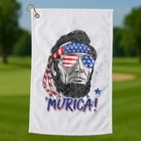 4th Of July Bald Eagle Mullet Murica Usa Usa Merica Golf Towel thumb 1