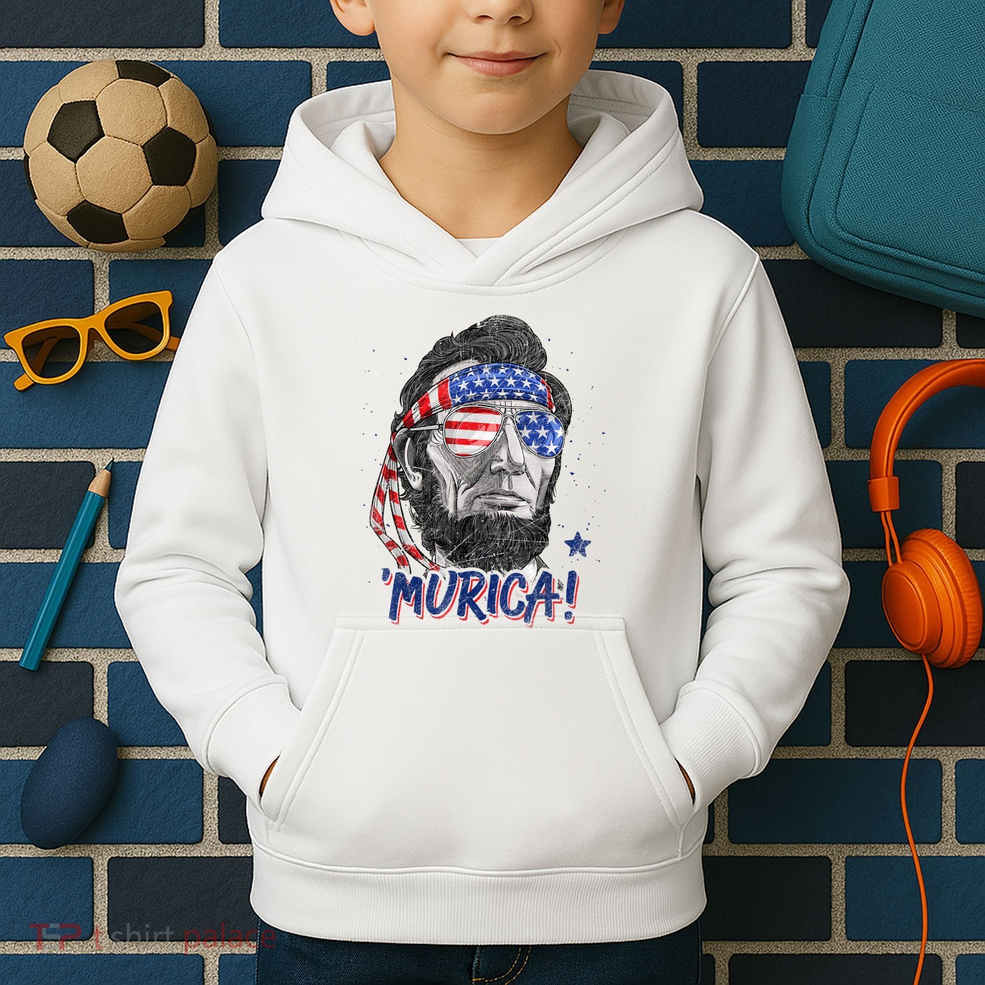 4th Of July Bald Eagle Mullet Murica Usa Usa Merica Kids Hoodie