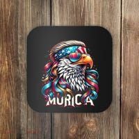 4th Of July Bald Eagle Mullet Murica Usa Usa Merica Coaster thumb 0