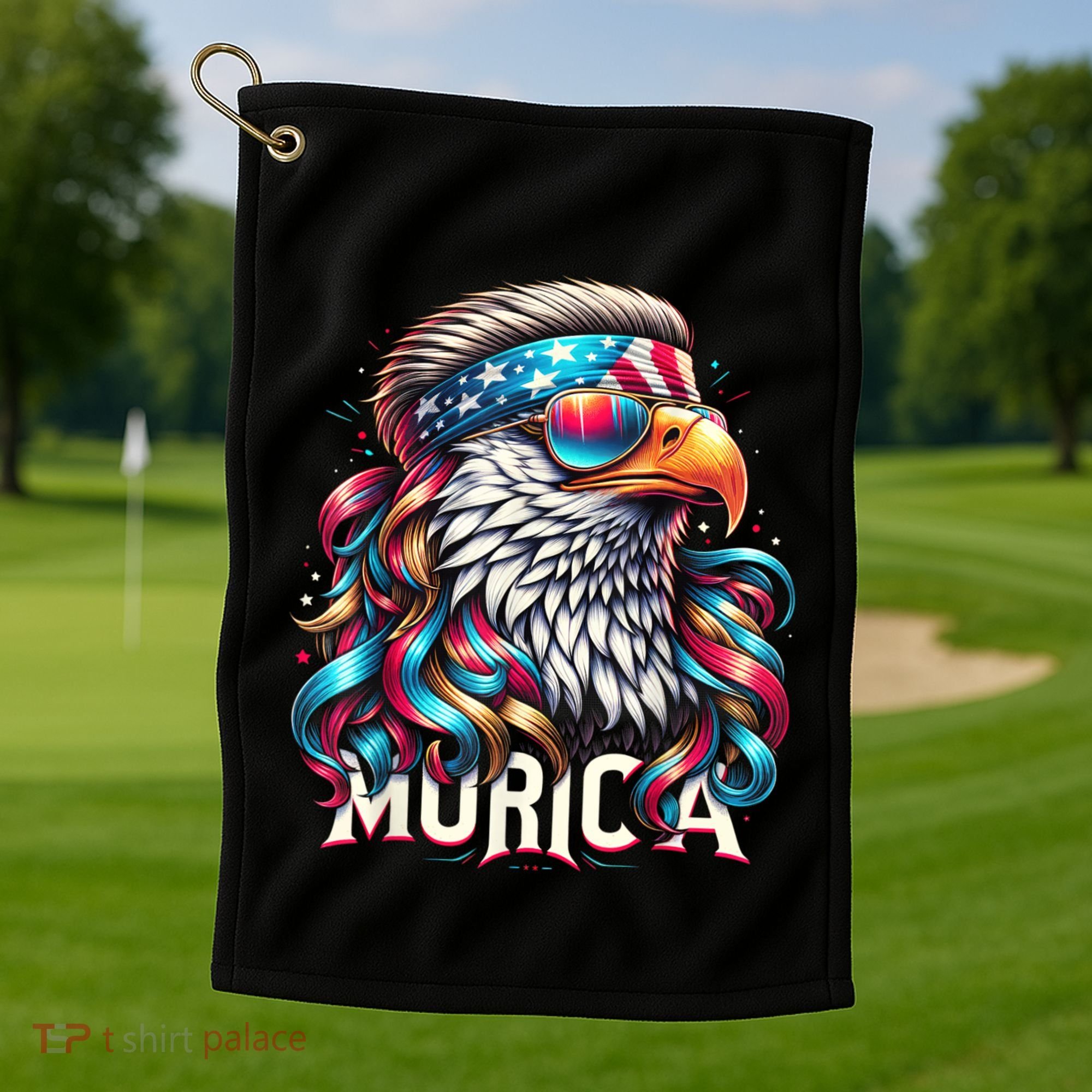 4th Of July Bald Eagle Mullet Murica Usa Usa Merica Golf Towel