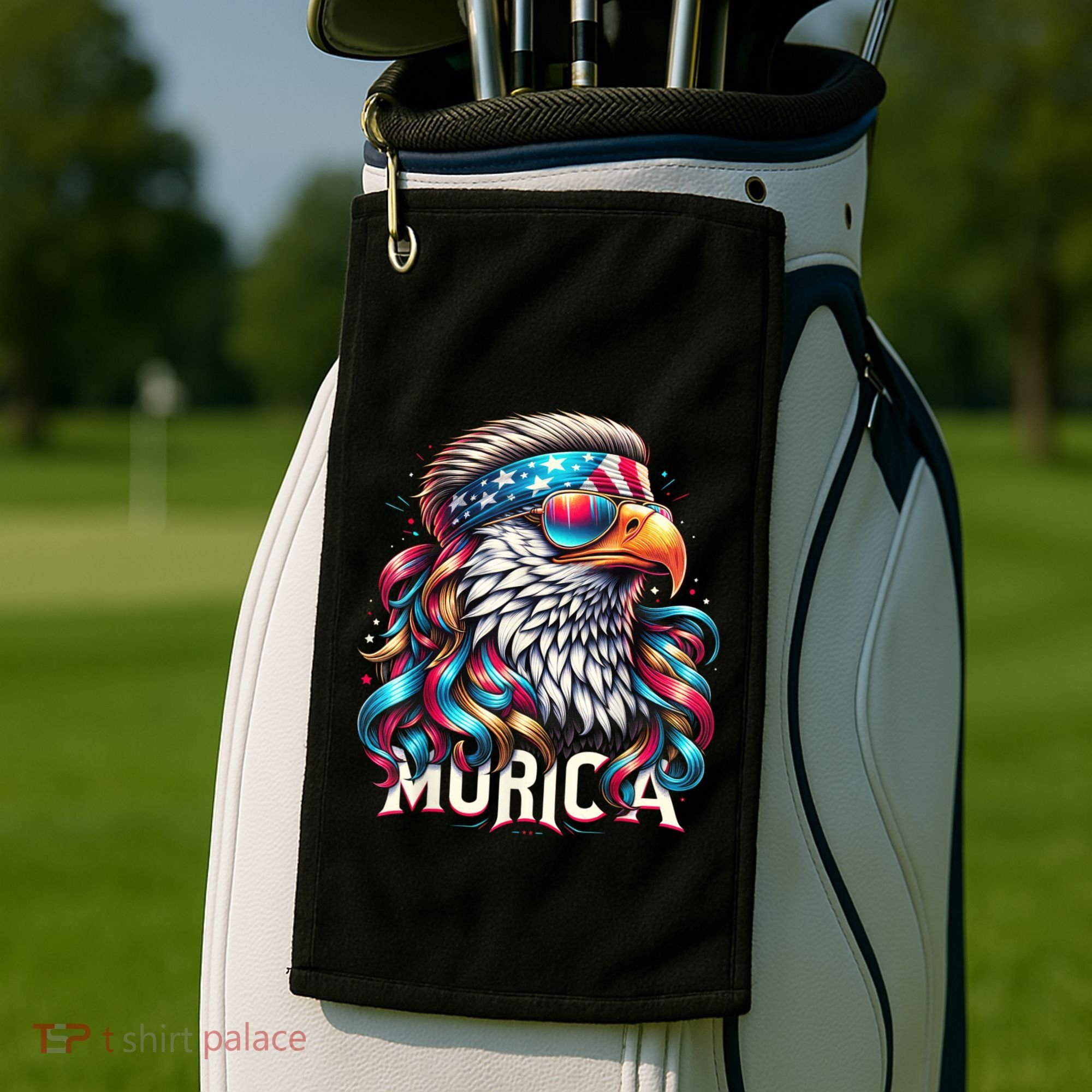 4th Of July Bald Eagle Mullet Murica Usa Usa Merica Golf Towel