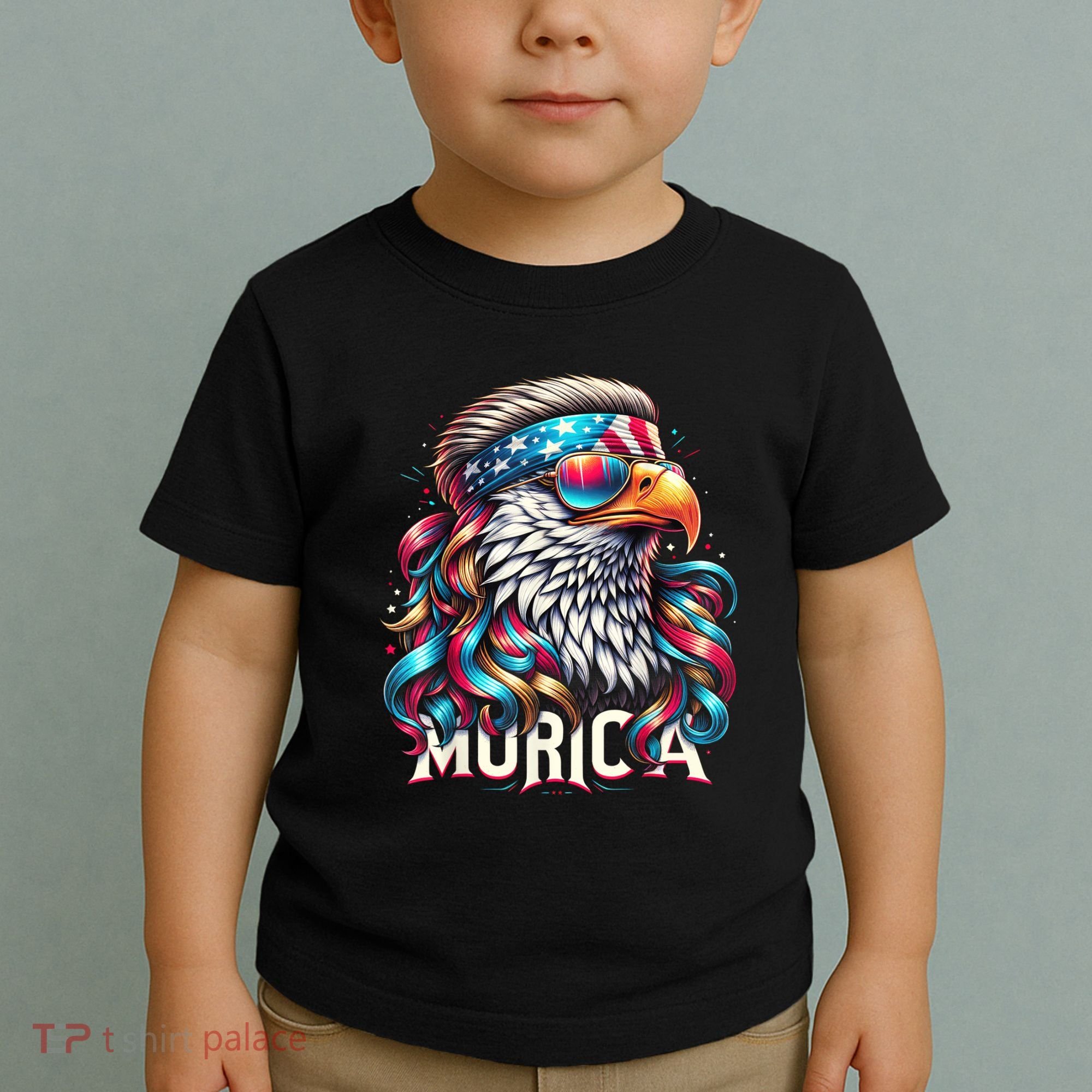4th Of July Bald Eagle Mullet Murica Usa Usa Merica Toddler T-Shirt
