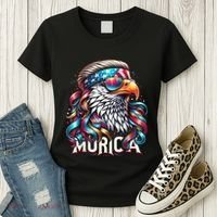 4th Of July Bald Eagle Mullet Murica Usa Usa Merica Women's T-Shirt thumb 3